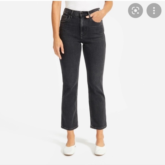 Everlane Cheeky Bootcut Jean Crop Charcoal Black Size 26 - Picture 4 of 13